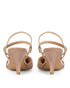 Zapatilla Picuda Nude Satín Tira Brillos 80043